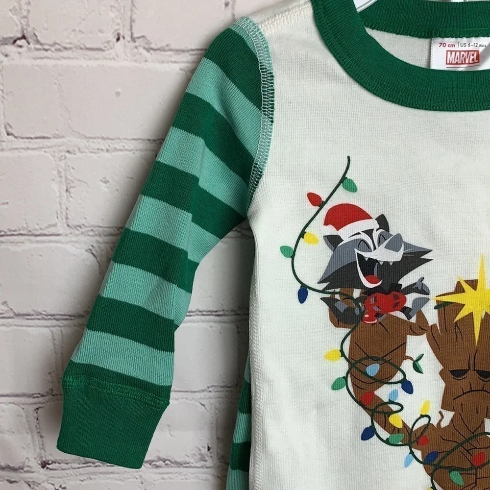 Hanna Andersson Marvel Groot Long John Pajamas
